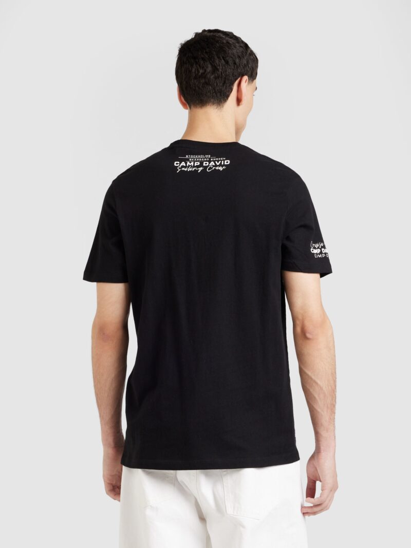 Preţ CAMP DAVID Tricou 'Cruise North'  negru / alb