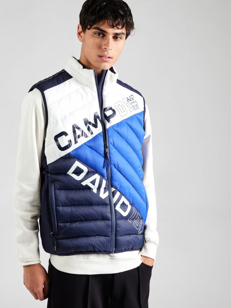 CAMP DAVID Vestă  bleumarin / azuriu / alb