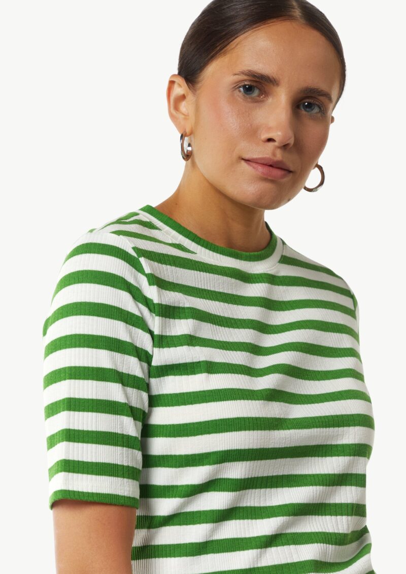 COMMA Tricou  verde / alb