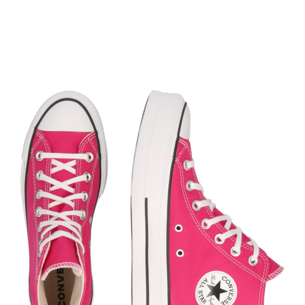 CONVERSE Sneaker înalt 'CHUCK TAYLOR ALL STAR LIFT'  roz zmeură / negru / alb