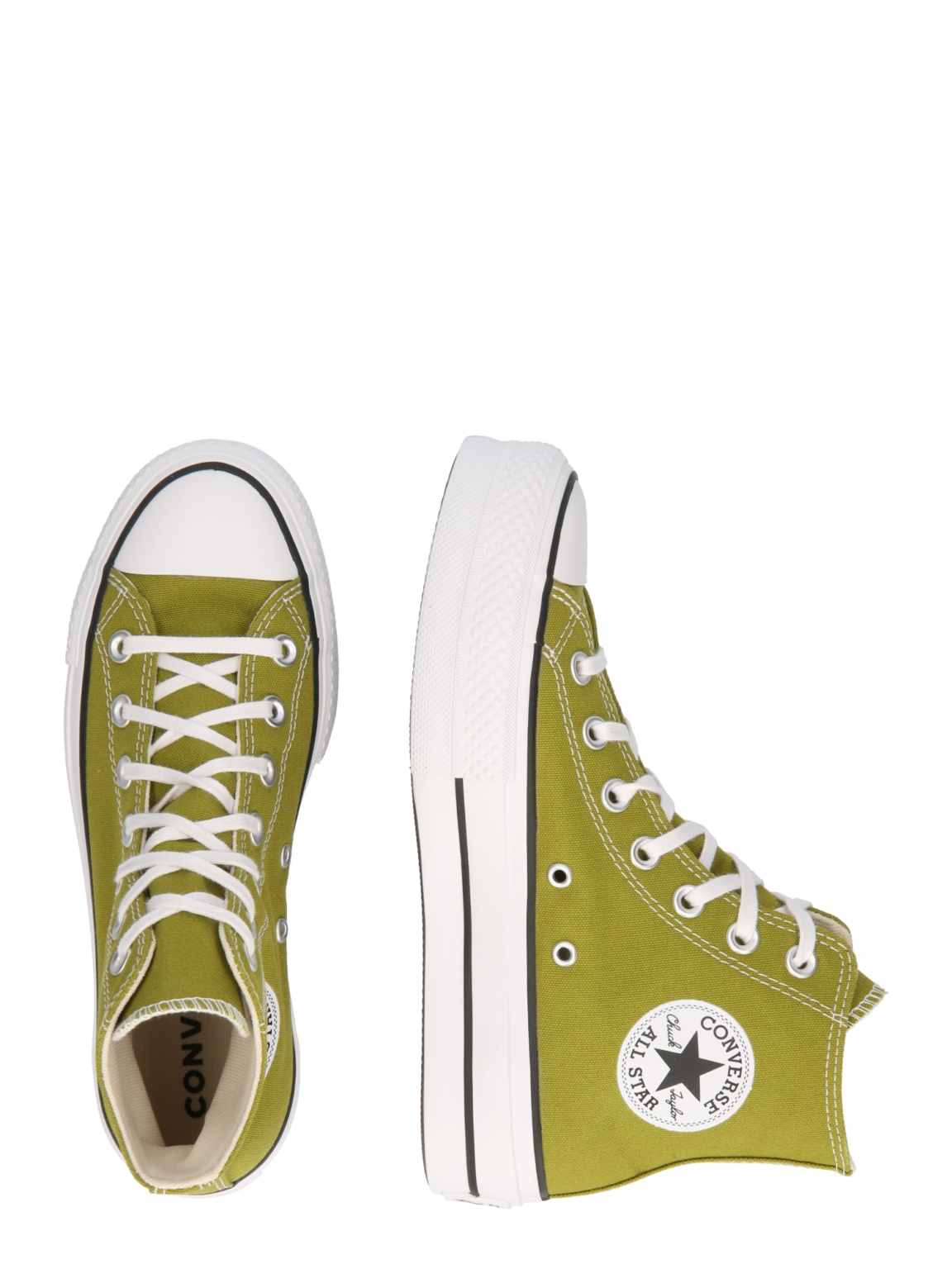 CONVERSE Sneaker înalt 'CHUCK TAYLOR ALL STAR LIFT'  verde kiwi / negru / alb