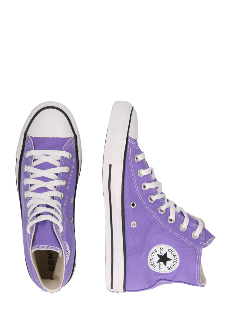 CONVERSE Sneaker înalt 'CHUCK TAYLOR ALL STAR'  mov închis / alb