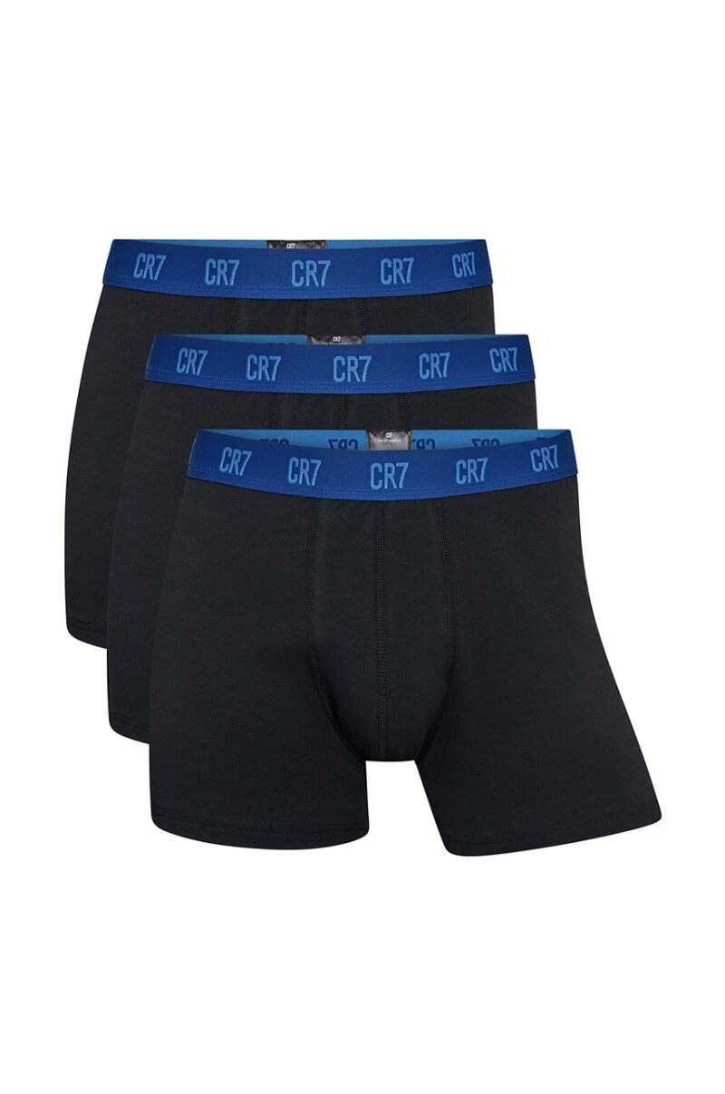 CR7 Cristiano Ronaldo boxeri de bumbac 3-pack culoarea negru preţ