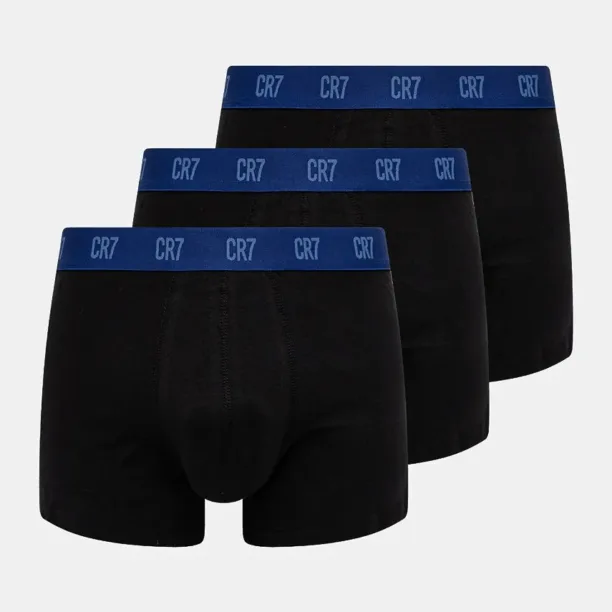 CR7 Cristiano Ronaldo boxeri de bumbac 3-pack culoarea negru