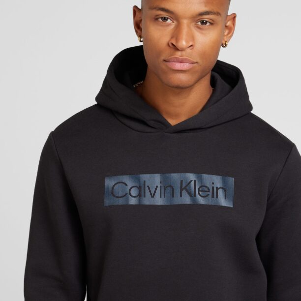 Calvin Klein Bluză de molton  albastru fumuriu / negru