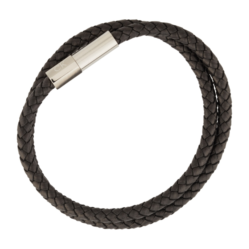Calvin Klein Brățară 'INDUSTRIAL FACETS'  negru / argintiu