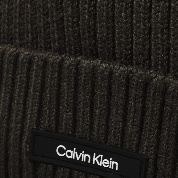 Calvin Klein Căciulă 'Classic'  verde închis / negru preţ