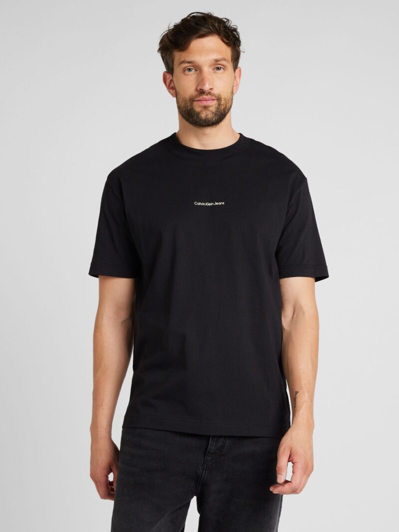 Calvin Klein Jeans Tricou 'CITY GRID MAP'  negru / alb preţ