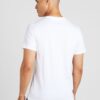 Calvin Klein Jeans Tricou 'DISTRESSED'  alb kitt / albastru închis / alb