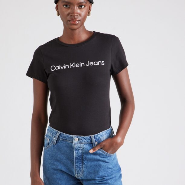 Calvin Klein Jeans Tricou  albastru noapte / negru / alb