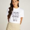 Calvin Klein Jeans Tricou  negru / alb