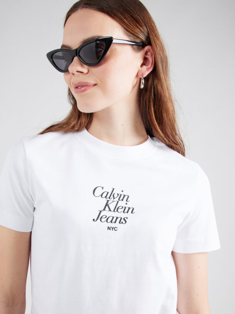 Preţ Calvin Klein Jeans Tricou  negru / alb