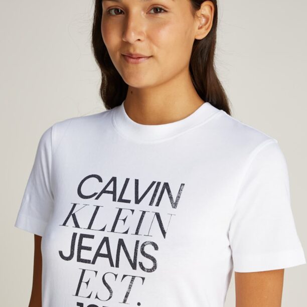 Original Calvin Klein Jeans Tricou  negru / alb