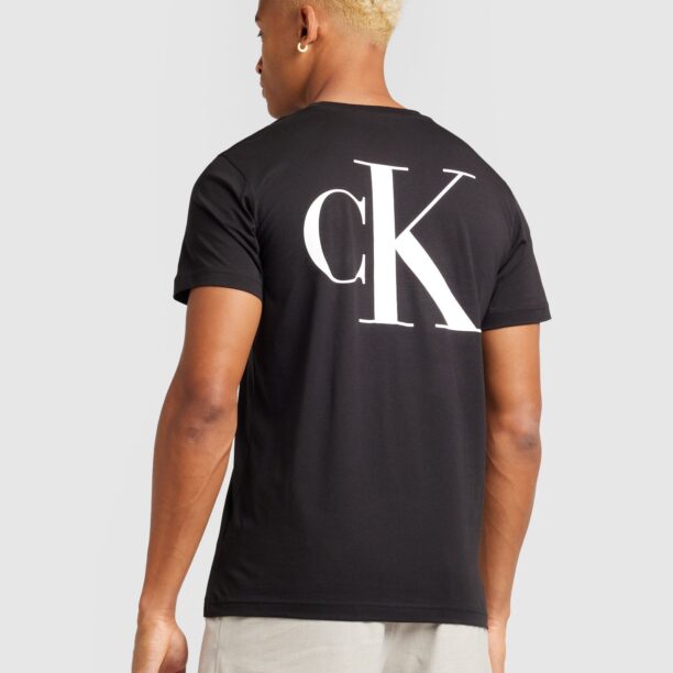 Calvin Klein Jeans Tricou  negru / alb