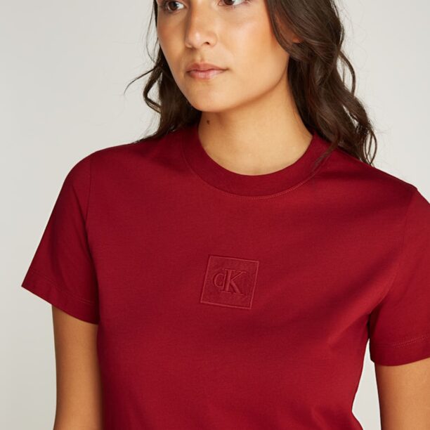 Original Calvin Klein Jeans Tricou  roșu bordeaux