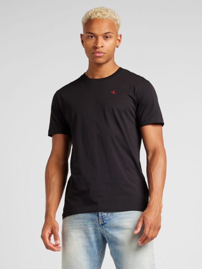 Calvin Klein Jeans Tricou  roșu / negru