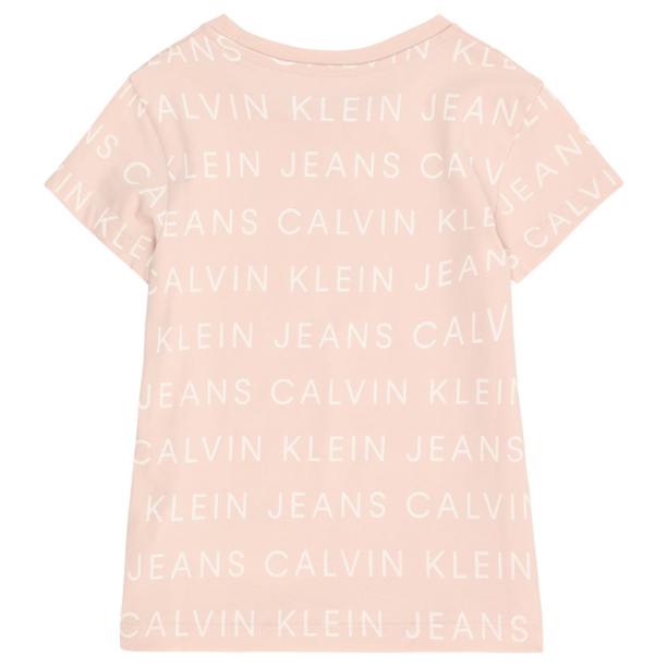 Calvin Klein Jeans Tricou  roz pastel / negru / alb