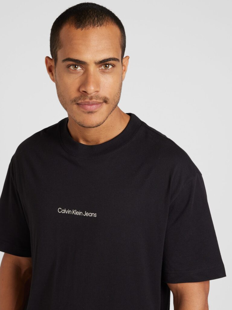 Calvin Klein Jeans Tricou  verde mentă / negru / alb / alb murdar