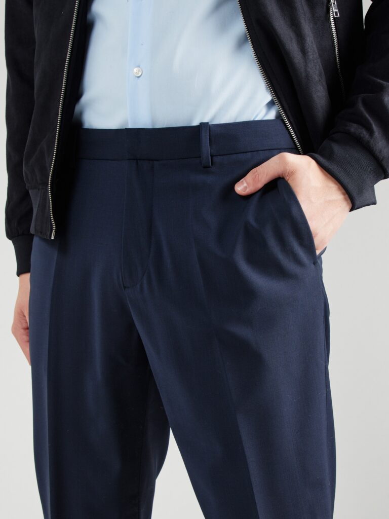 Preţ Calvin Klein Pantaloni cu dungă  bleumarin