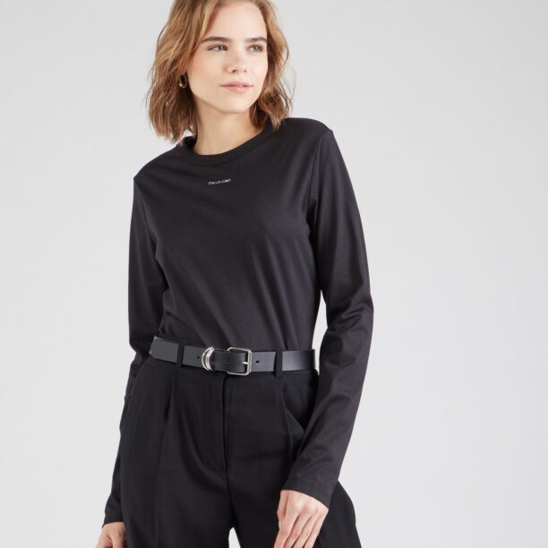 Calvin Klein Tricou  negru / argintiu