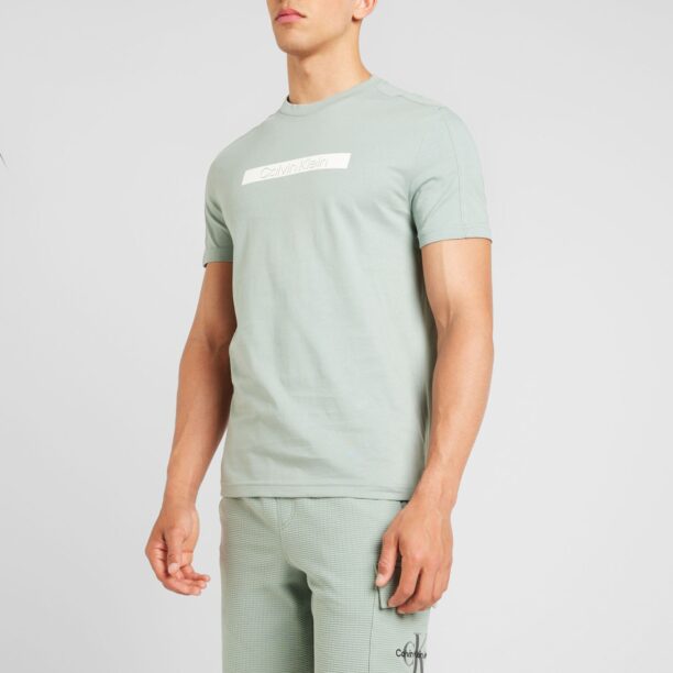 Calvin Klein Tricou  verde mentă / alb