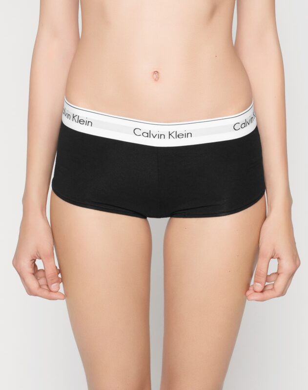 Calvin Klein Underwear Chiloți 'Boyshort'  gri deschis / negru / alb