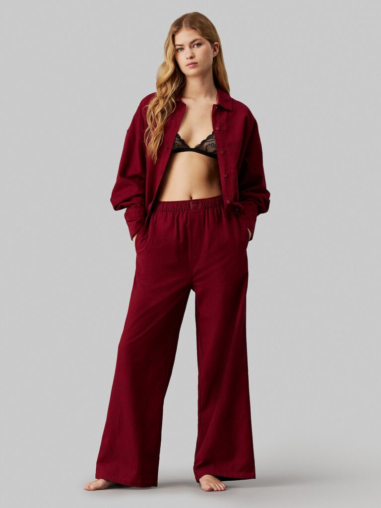 Preţ Calvin Klein Underwear Pantaloni de pijama  roșu bordeaux / roșu cireș