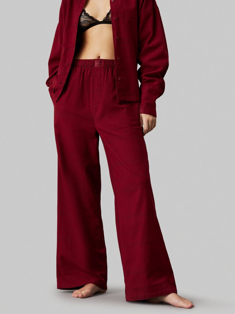 Calvin Klein Underwear Pantaloni de pijama  roșu bordeaux / roșu cireș