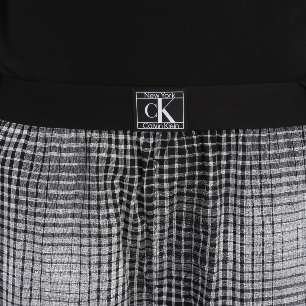 Calvin Klein Underwear Pijama lungă 'Established'  gri amestecat / negru preţ