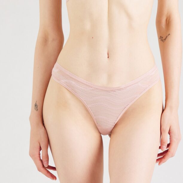 Calvin Klein Underwear Tanga  culoarea pielii / magenta / negru