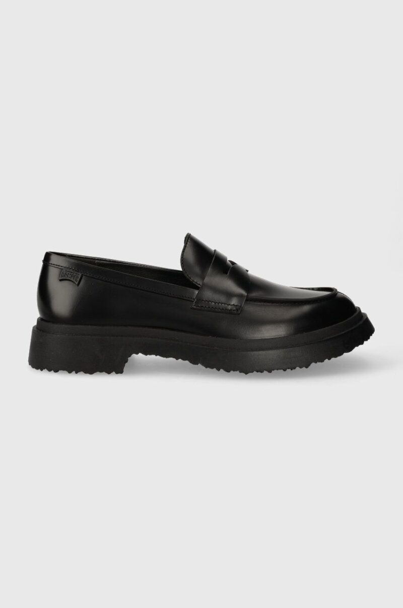 Camper mocasini de piele Walden culoarea negru