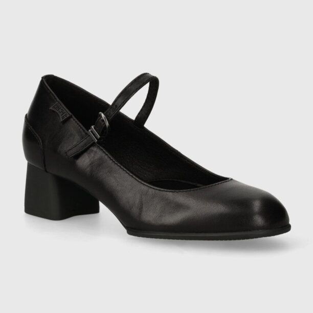 Camper pantofi de piele Katie culoarea negru