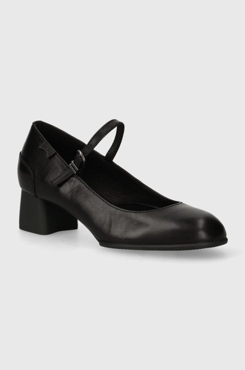 Camper pantofi de piele Katie culoarea negru