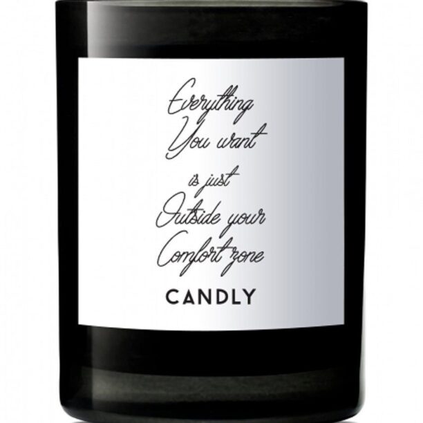 Candly - Lumanare parfumata de soia Everything you want is just outside your comfort zone 250 g