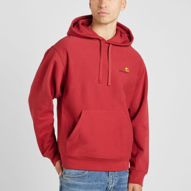 Carhartt WIP Bluză de molton 'American Script'  portocaliu / roșu / roșu burgundy preţ