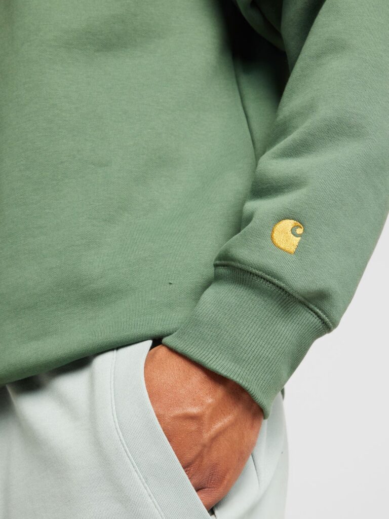 Carhartt WIP Bluză de molton 'Chase'  galben / verde închis