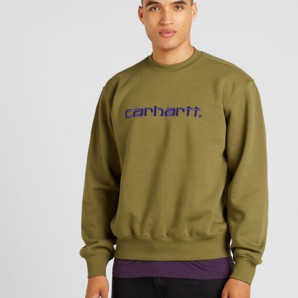 Carhartt WIP Bluză de molton  bleumarin / oliv preţ