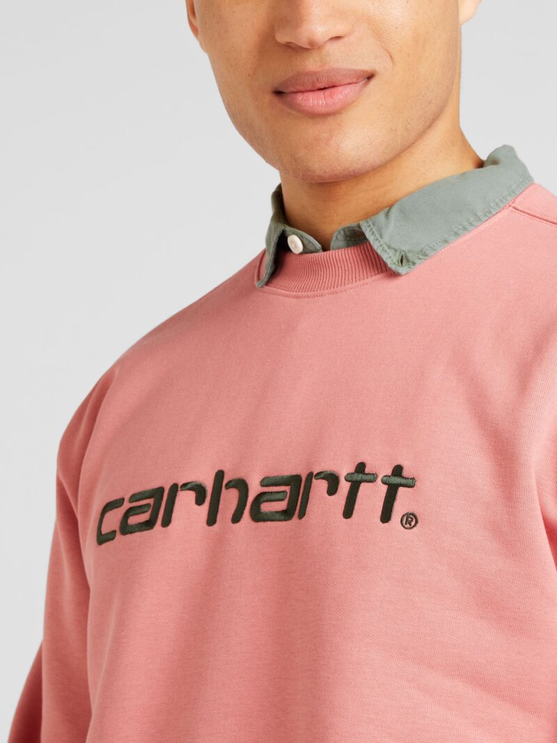 Carhartt WIP Bluză de molton  verde închis / roz pal preţ