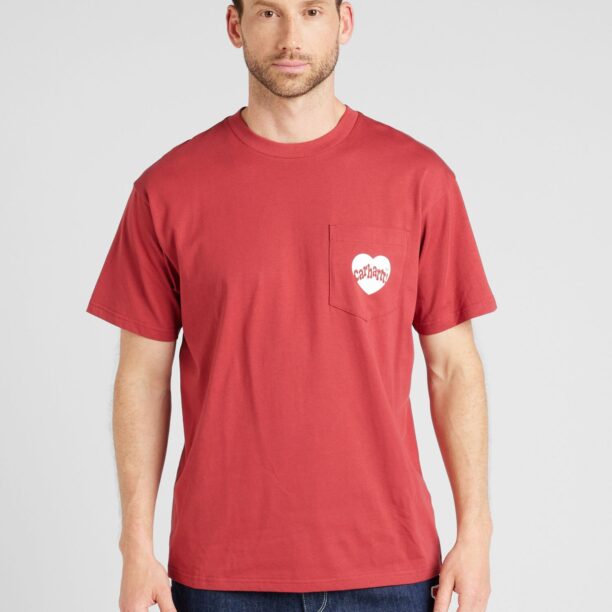 Carhartt WIP Tricou 'Amour'  roșu cranberry / alb preţ