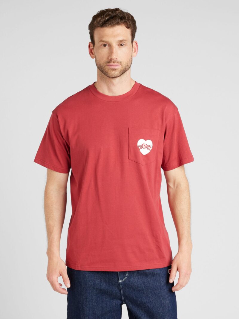 Carhartt WIP Tricou 'Amour'  roșu cranberry / alb preţ