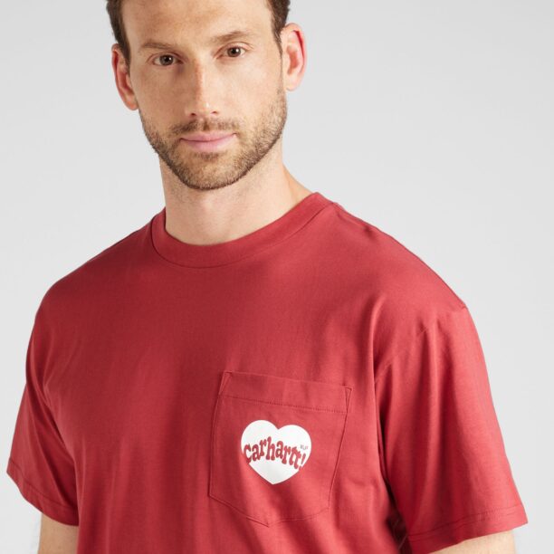 Preţ Carhartt WIP Tricou 'Amour'  roșu cranberry / alb