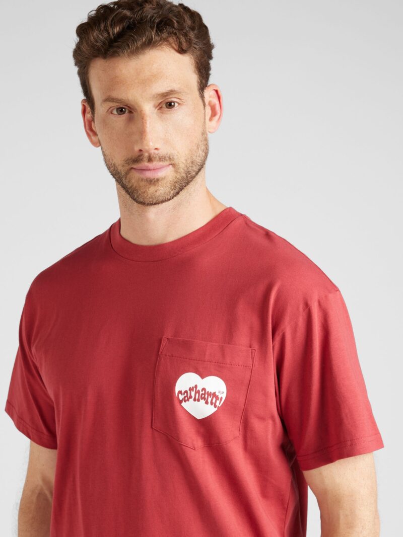 Preţ Carhartt WIP Tricou 'Amour'  roșu cranberry / alb