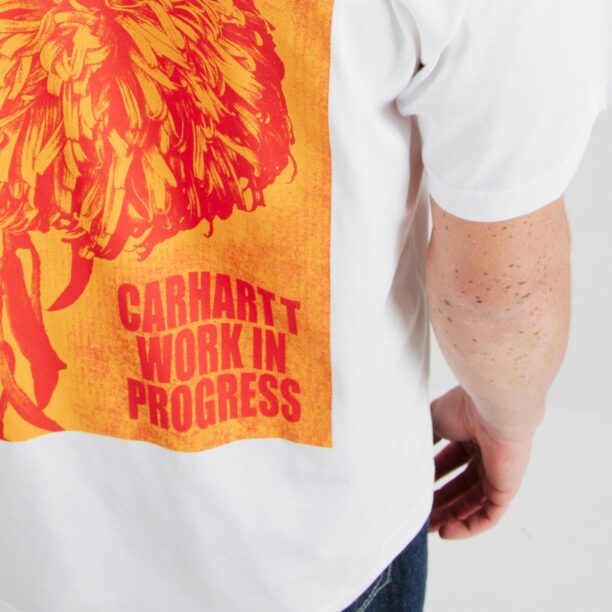 Preţ Carhartt WIP Tricou 'Chrysanthemum'  portocaliu / roșu / alb