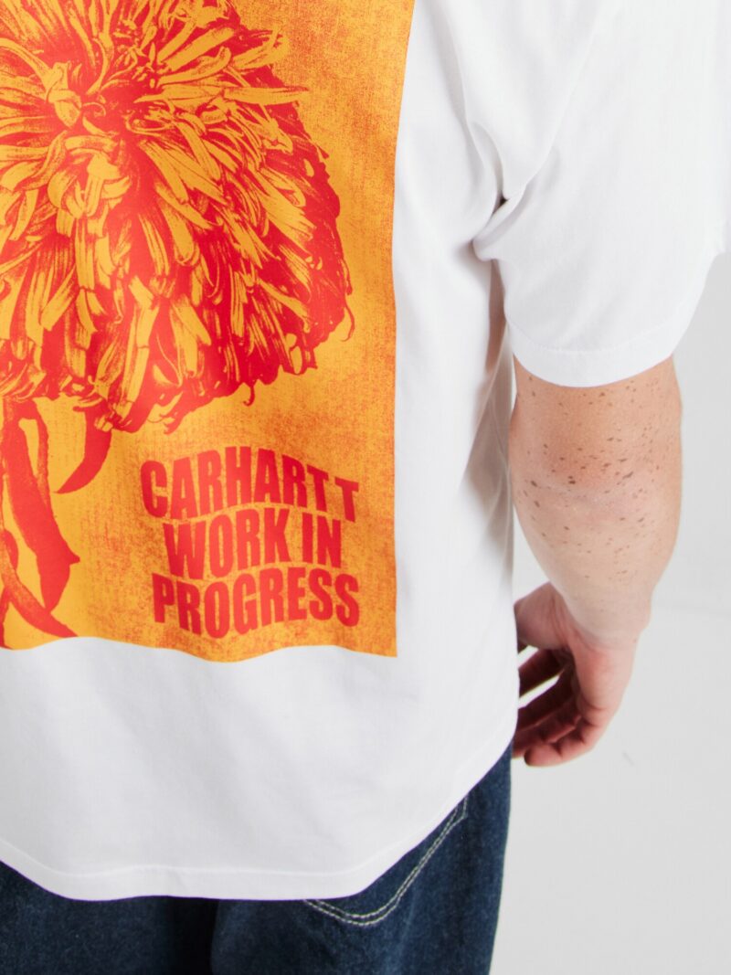 Preţ Carhartt WIP Tricou 'Chrysanthemum'  portocaliu / roșu / alb