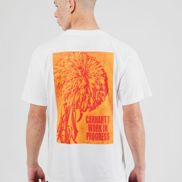 Carhartt WIP Tricou 'Chrysanthemum'  portocaliu / roșu / alb