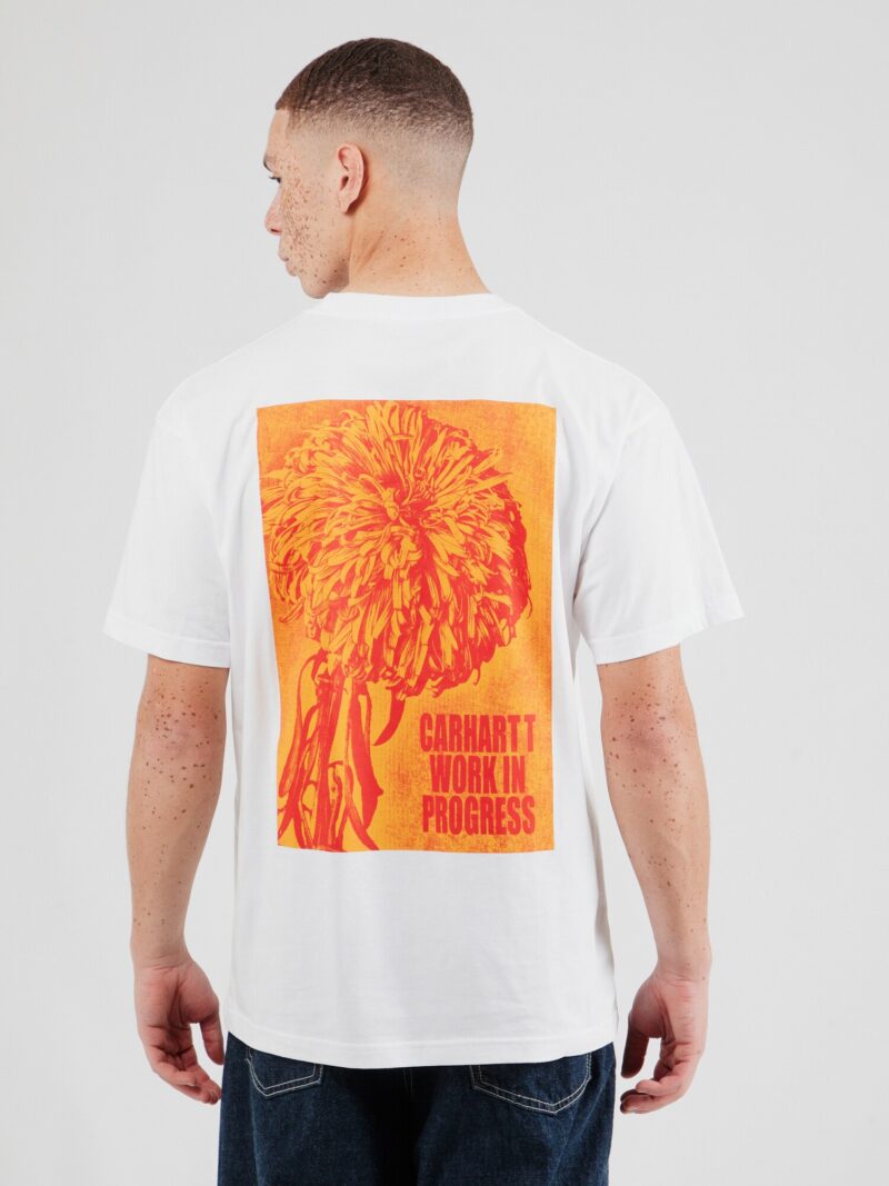 Carhartt WIP Tricou 'Chrysanthemum'  portocaliu / roșu / alb