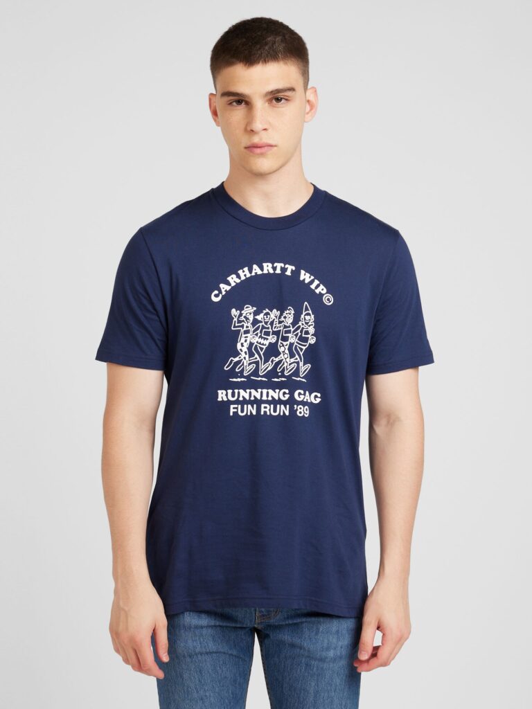 Cumpăra Carhartt WIP Tricou 'Fun Run'  bleumarin / alb