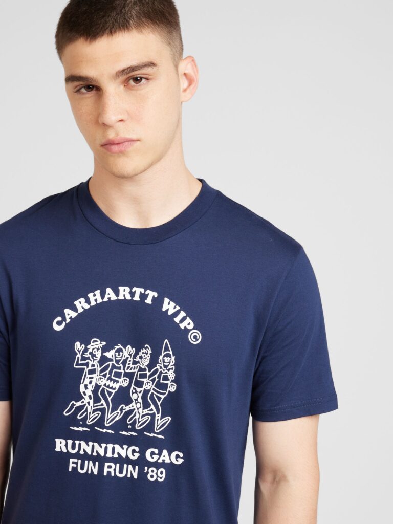 Preţ Carhartt WIP Tricou 'Fun Run'  bleumarin / alb