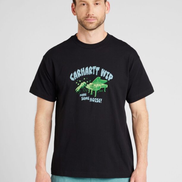 Carhartt WIP Tricou 'Noisy'  albastru porumbel / galben pastel / verde / negru preţ