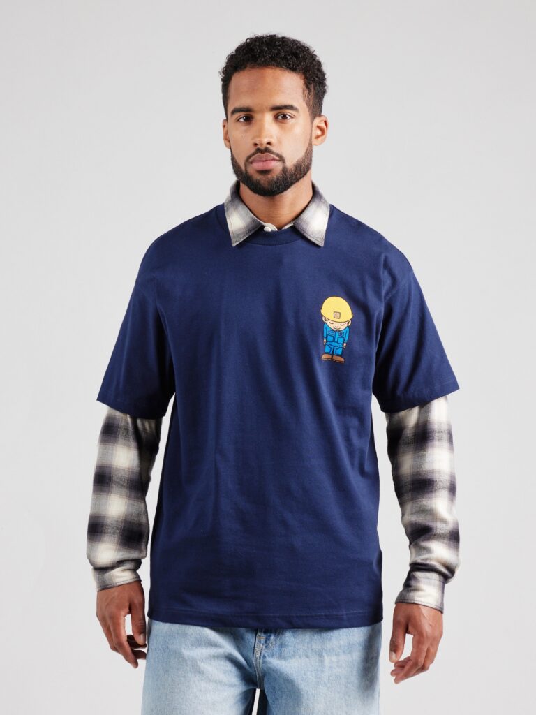 Carhartt WIP Tricou 'Sumimasen'  azur / albastru închis / galben / alb